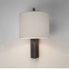 Applique Ravello Led Reader finition bronze abat jour gris putty vue de face astro lighting  - Valente design