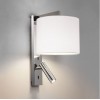 Applique Ravello Led Reader finition chrome abat jour blanc vue de profil astro lighting  - Valente design