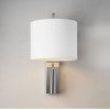 Applique Ravello Led Reader finition chrome abat jour blanc vue de face astro lighting  - Valente design