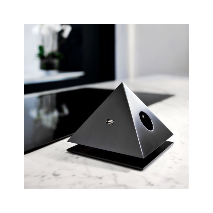 Multiprise Pyramide canon de fusil anthracite teinte froide Meljac - Valente design
