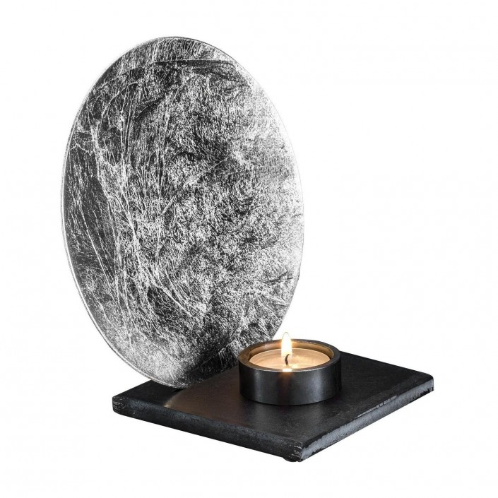 Bougeoir LUNA argent Catellani & Smith Valente Design