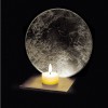 Bougeoir LUNA argent Catellani & Smith Valente Design de face
