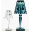 Lampe sans fil Big Battery bleu azur et Battery cristal Kartell Valente Design