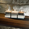 Bougeoir BK KNH Decor Walther Valente Design mise en scéne avec 3 bougeoirs