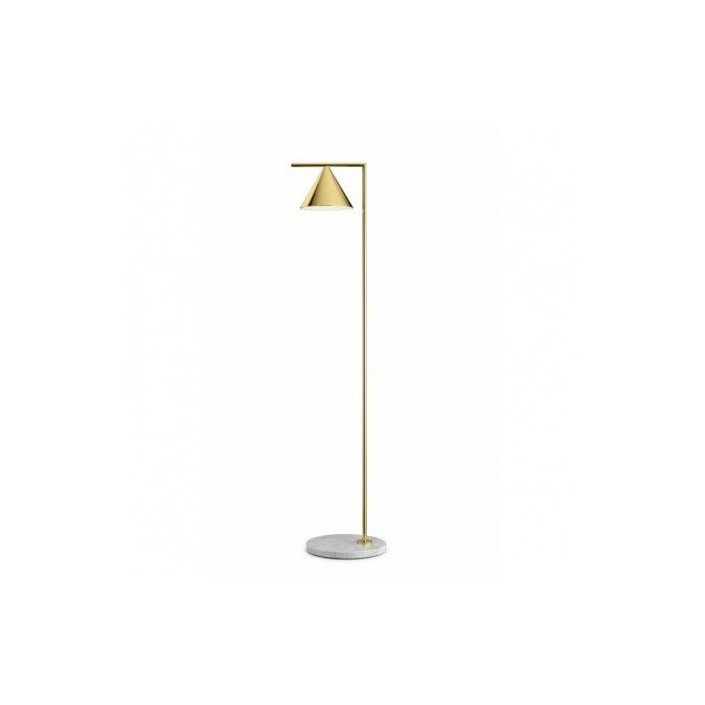 Lampadaire Captain Flint outdoor structure laiton brossé / pied lave grise Flos Valente Design