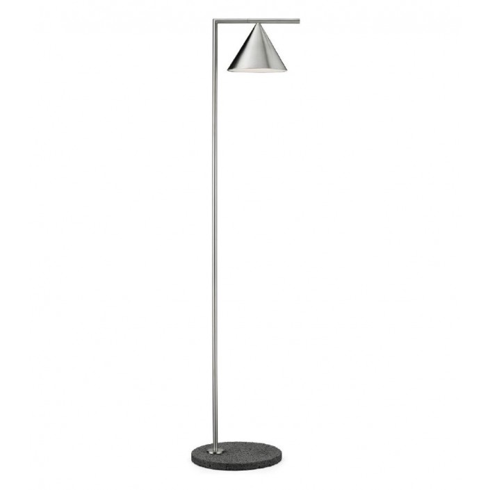 Lampadaire Captain Flint outdoor structure acier brossé / pied lave œil de perdrix Flos Valente Design