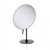 Miroir rond grossissant orientable sur pied SPT 71 noir mat de face Decor Walther - Valente Design
