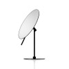 Miroir rond grossissant orientable sur pied SPT 71 noir mat orienté côté gauche Decor Walther - Valente Design