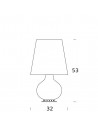 Dimension lampe de table Fontana MEDIUM Fontana Arte Valente Design