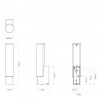 Dimensions Applique kyoto LED Astro Lighting Valente Design