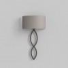Applique Caserta bronze abat-jour gris clair putty éteinte AstroLighting Valente Design