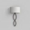 Applique Caserta bronze abat-jour blanc vue éteinte AstroLighting Valente Design