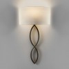 Applique Caserta bronze abat-jour blanc éclairée AstroLighting Valente Design