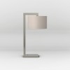 lampe de table Ravello nickel mat et abat-jour rond gris clair Astro Lighting - Valente Design