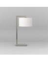 lampe de table Ravello nickel mat et abat-jour rond blanc Astro Lighting - Valente Design