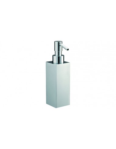 Distributeur de savon chromé de la collection Quattro - marque Bagno&associati, à retrouver chez Valente Design