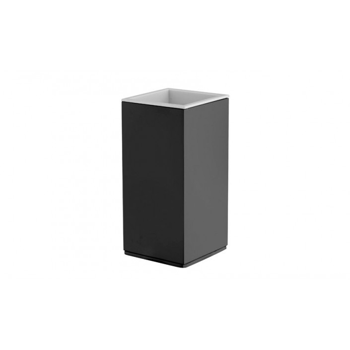 Valente Design met vente dans la collection Quattro, le porte brosse à dents finition noir de la marque Bagno&associati