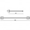 Dimension étagère porte serviette rack 60 cm de la collection Quattro Bagno&associati Valente Design