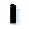 Poubelle ronde à pédale de luxe BIN 3 noir et blanc mat Decor Walther Valente Design
