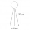 Dimensions lampadaire Prima Signora Fontana Arte Valente Design