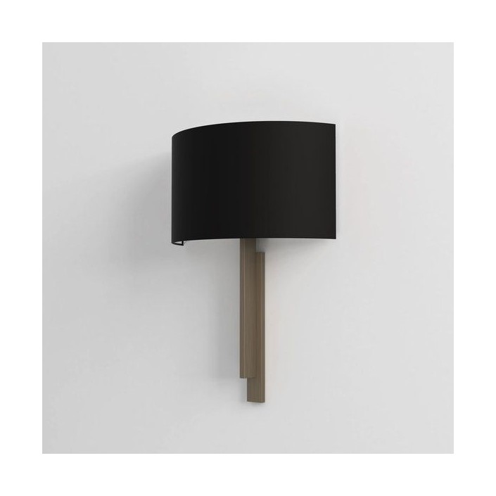 Vue d'ensemble applique Tate bronze abat-jour noir Astro Lighting Valente Design