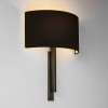 Vue éclairée applique Tate bronze abat-jour noir Astro Lighting Valente Design