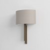 Vue de face applique Tate bronze abat-jour gris putty Astro Lighting Valente Design