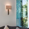 Mise en scène applique Tate bronze abat-jour oyster Astro Lighting Valente Design