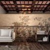 Suspension Gold Moon Chandelier or Catellani and Smith Valente Design allumée mise en scène salon