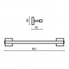 Porte serviette 40 cm de la collection Quattro Bagno&associati Valente Design