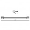 Porte serviette 60 cm de la collection Quattro Bagno&associati Valente Design