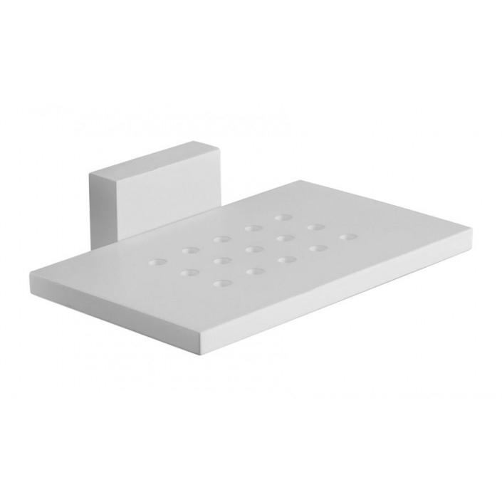 Porte savon à fixer blanc de la collection Quattro pour la marque Fontana Arte , à retrouver chez Valente Design