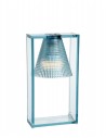 Lampe de table sculptée Light Air avec couleur bleu azur pour la marque Kartell vue de côté - Valente Design