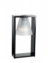Lampe de table sculptée Light Air avec encadrement noir pour la marque Kartell vue de côté - Valente Design
