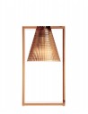 Lampe de table sculptée Light Air avec couleur rose pour la marque Kartell vue de face - Valente Design