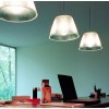 Ensemble de plusieurs suspensions Romeo Moon S1 transparentes par Philippe Starck pour la marque flos chez Valente Design