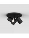 Plafonnier ascoli triple round allumé noir astro lighting valente design