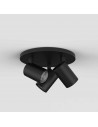 Plafonnier ascoli triple round éteint noir astro lighting valente design