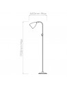 Dimensions lampadaire Joel Floor Astro Lighting Valente Design