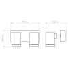 Dimensions applique Bayville Twin Spot Astro Lighting Valente Design