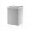 Poubelle carrée DW 113 avec couvercle basculant blanc mat Decor Walther Valente Design