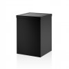 Poubelle carrée DW 113 avec couvercle basculant noir mat Decor Walther Valente Design