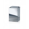 Poubelle carrée DW 113 avec couvercle basculant acier chromé Decor Walther Valente Design