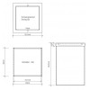 Dimensions Poubelle carrée DW 113 avec couvercle basculant Decor Walther Valente Design