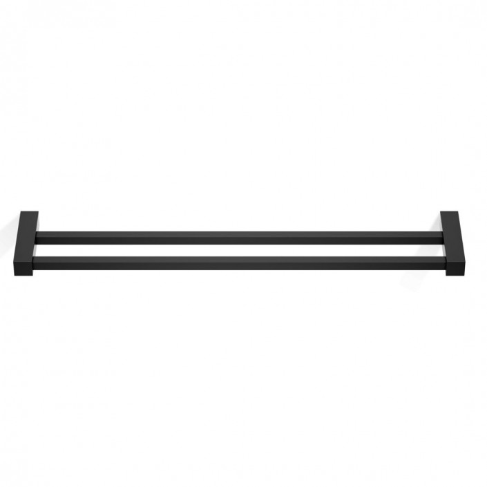 Porte serviette double 60 cm Corner CO HTD60 noir mat Decor Walther Valente Design