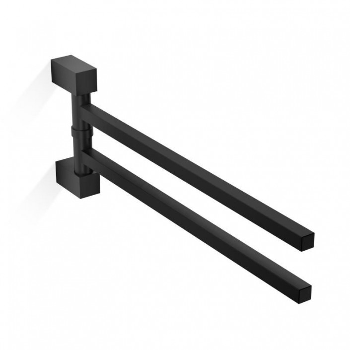 Porte serviette double Corner CO HTH2 noir mat Decor walther Valente Design