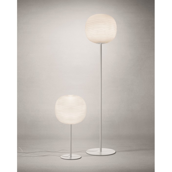 Lampadaire Gem Terra blanc  Foscarini Valente Design Ludovica et Roberto Palomba