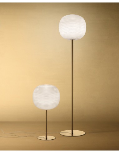 Lampadaire Gem Terra or  Foscarini Valente Design Ludovica et Roberto Palomba