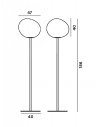 dimension lampadaire Gregg Grande Foscarini - Valente Design
