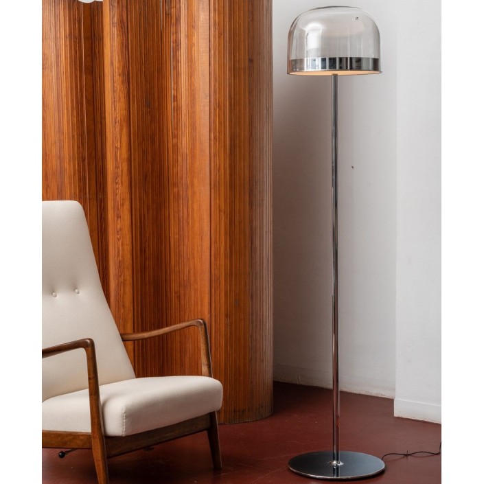 Lampe Equatore couleur chrome Fontana Arte grand modèle - Valente Design